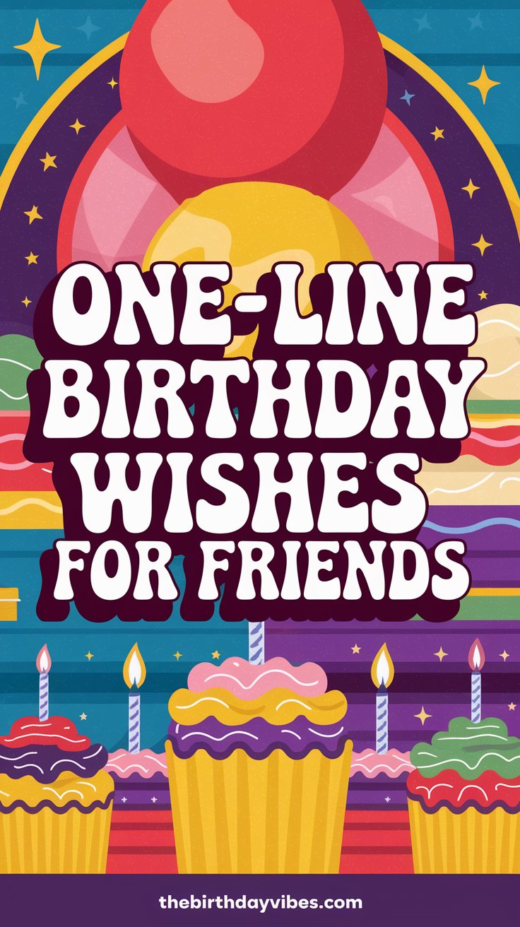 one-line birthday wishes for friends
