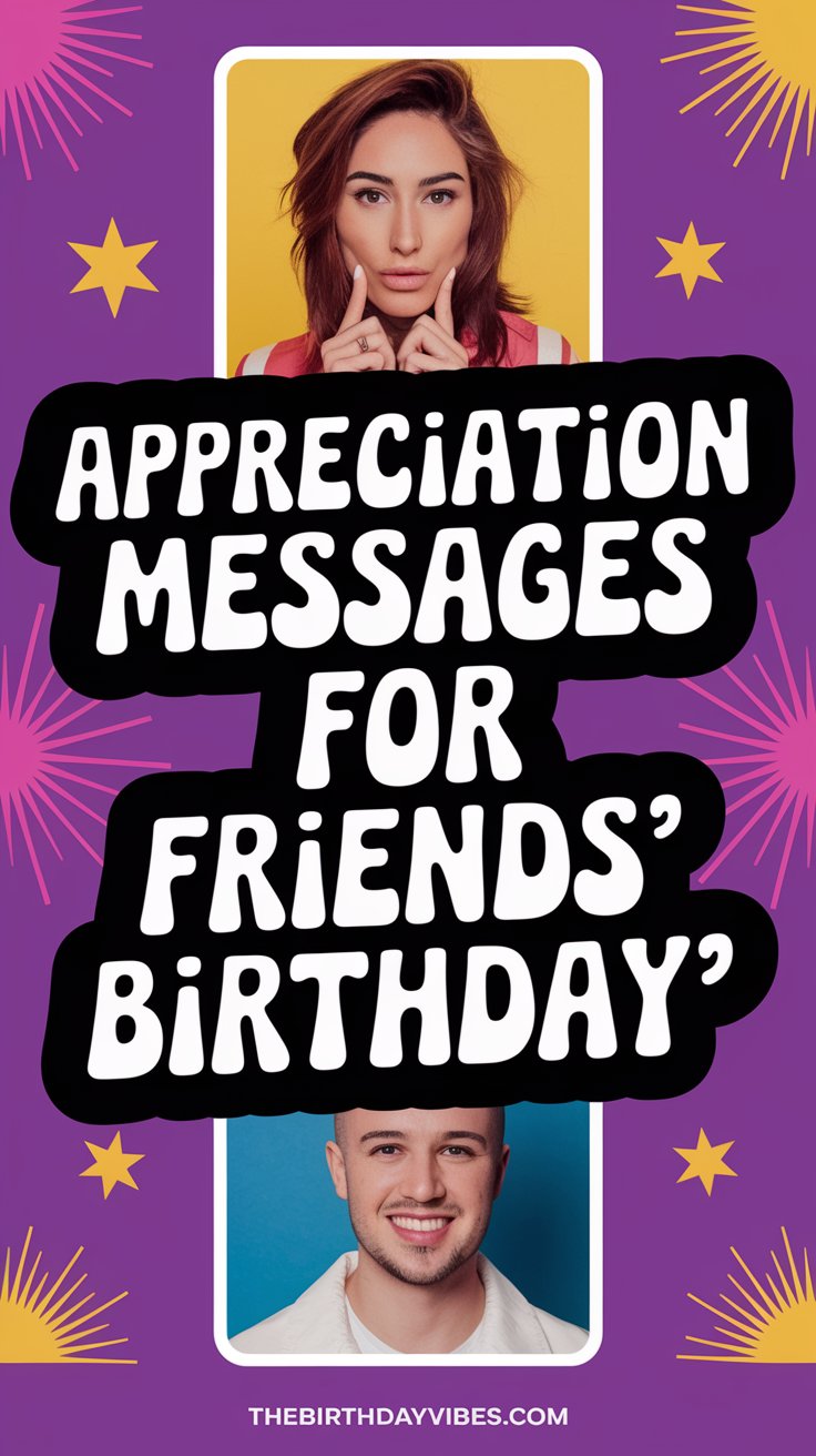 Appreciation Messages for Friends’ Birthday