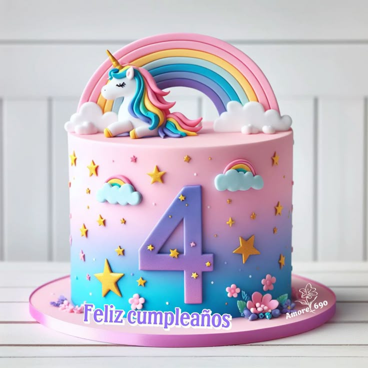 4th Birthday Cake Ideas for Girl