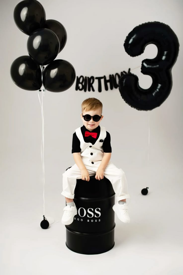 3rd Birthday Photoshoot Ideas for Baby Boy