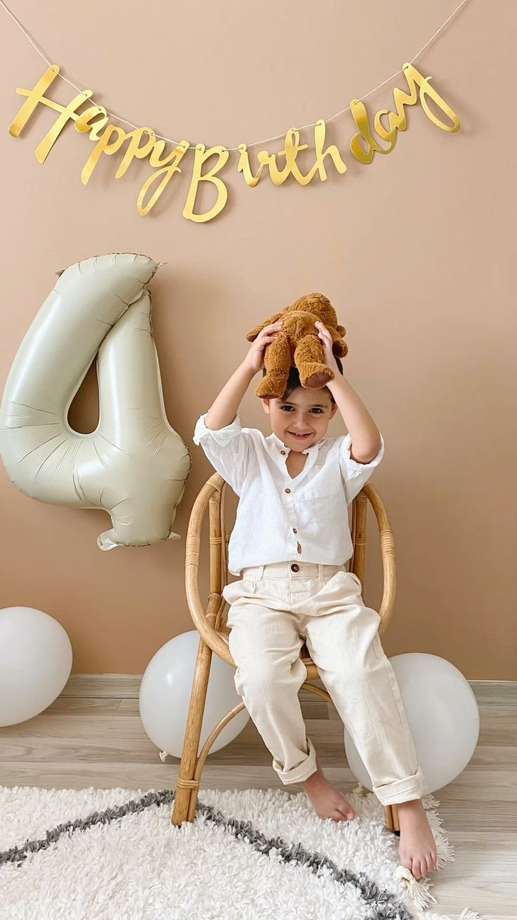 4th Birthday Photoshoot Ideas for Baby Boy