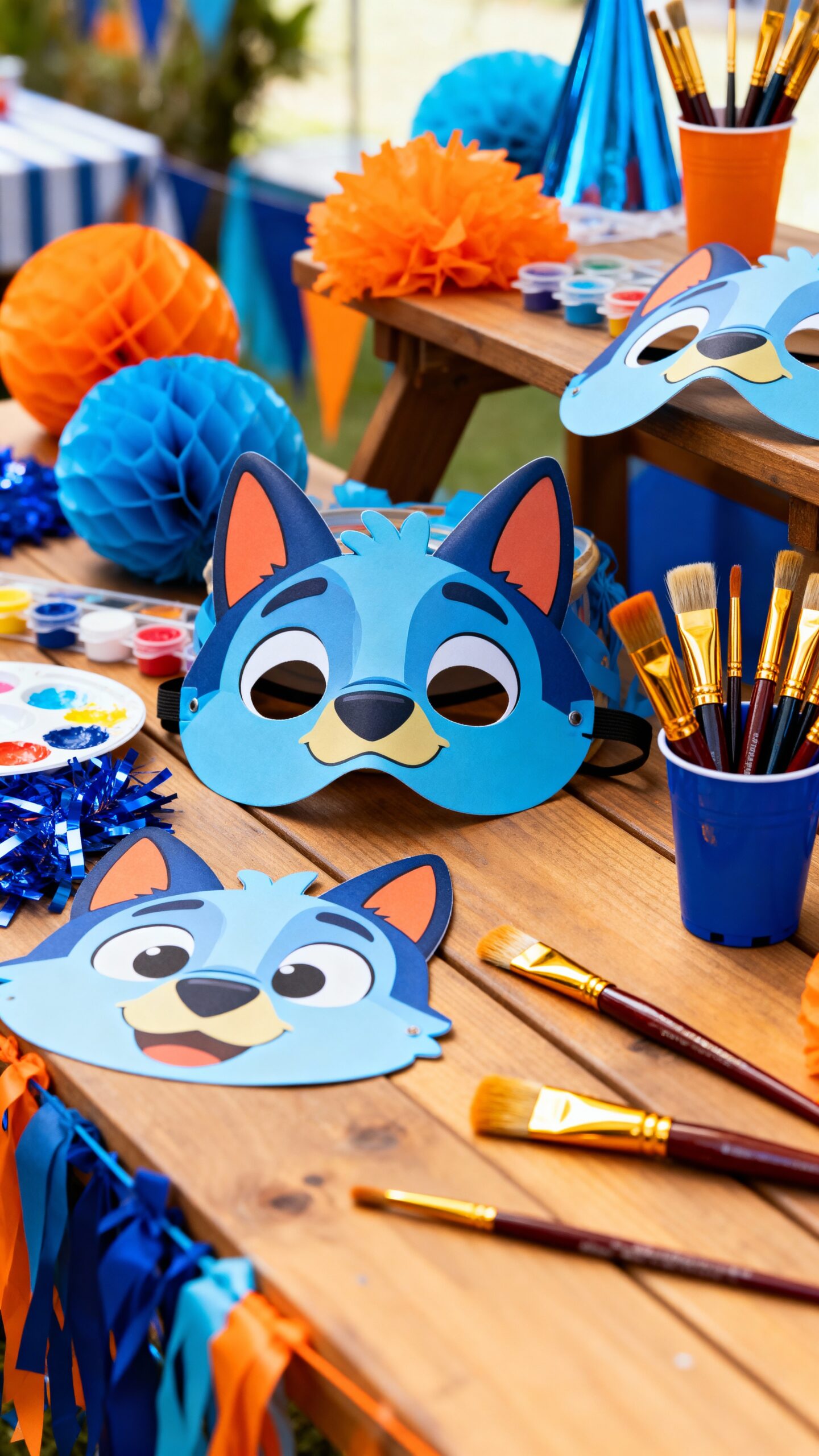 bluey mask making craft project instructions