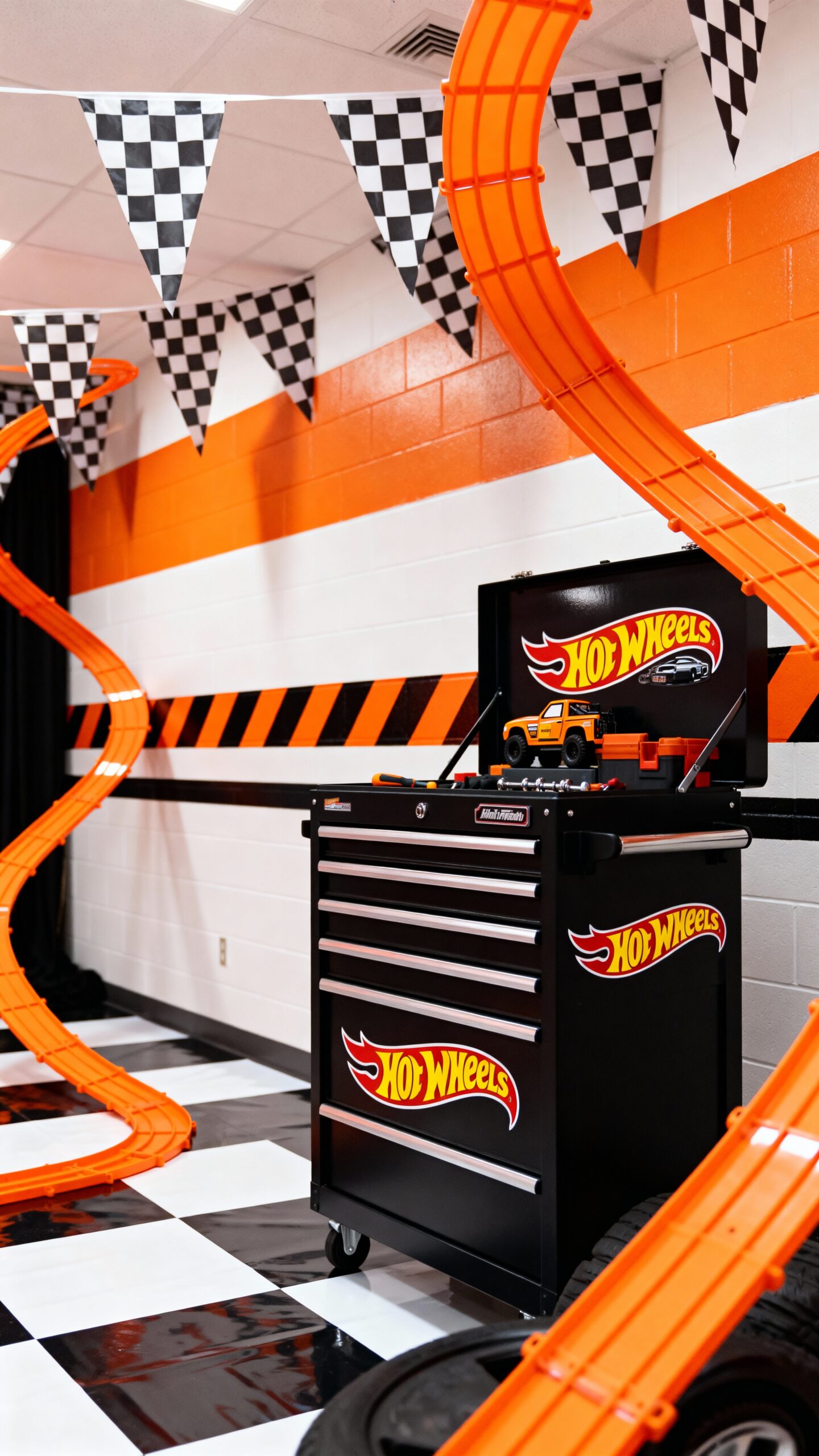 customizable garage workshop party zone