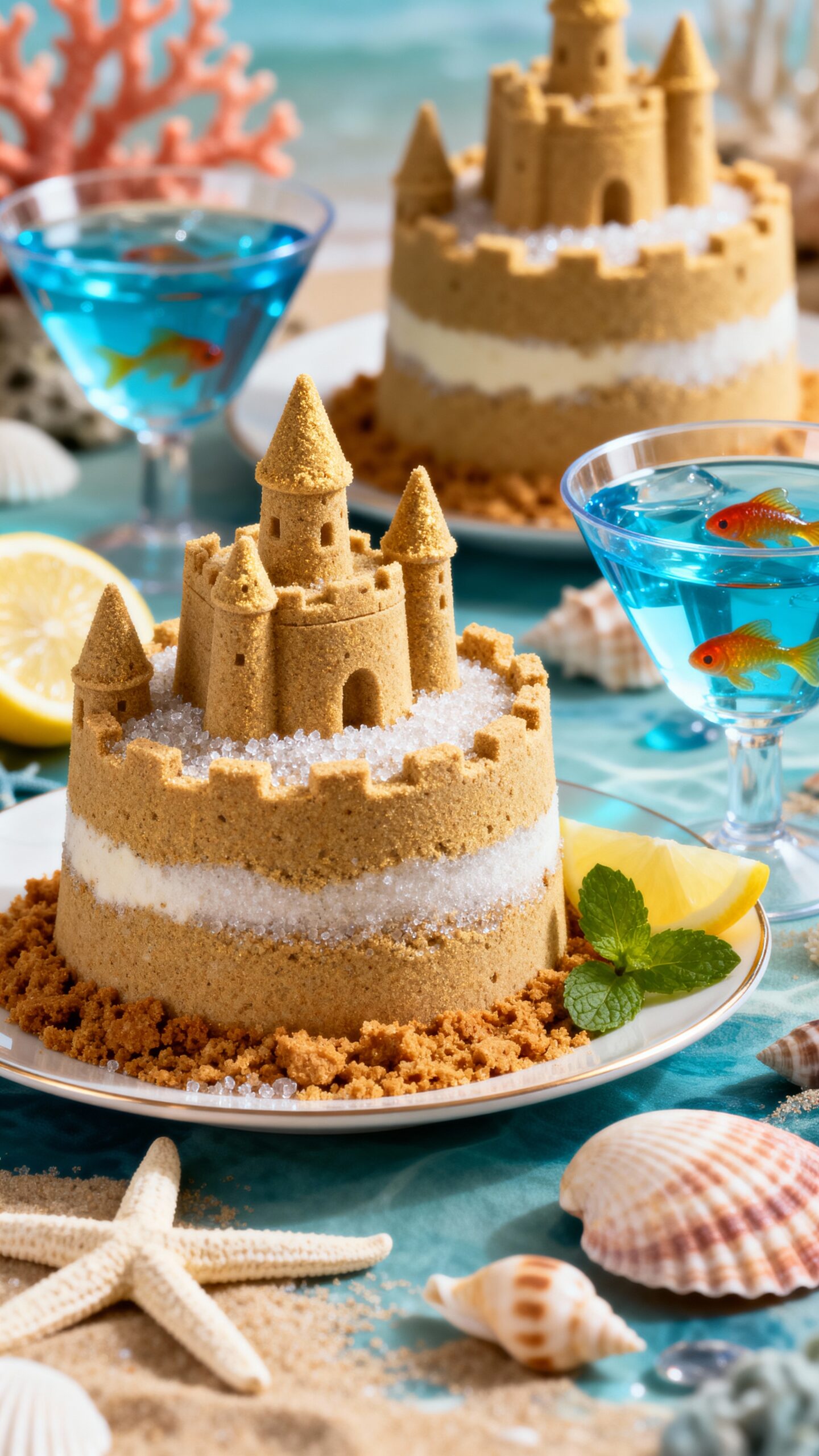 edible beach themed desserts delight mermaid palates