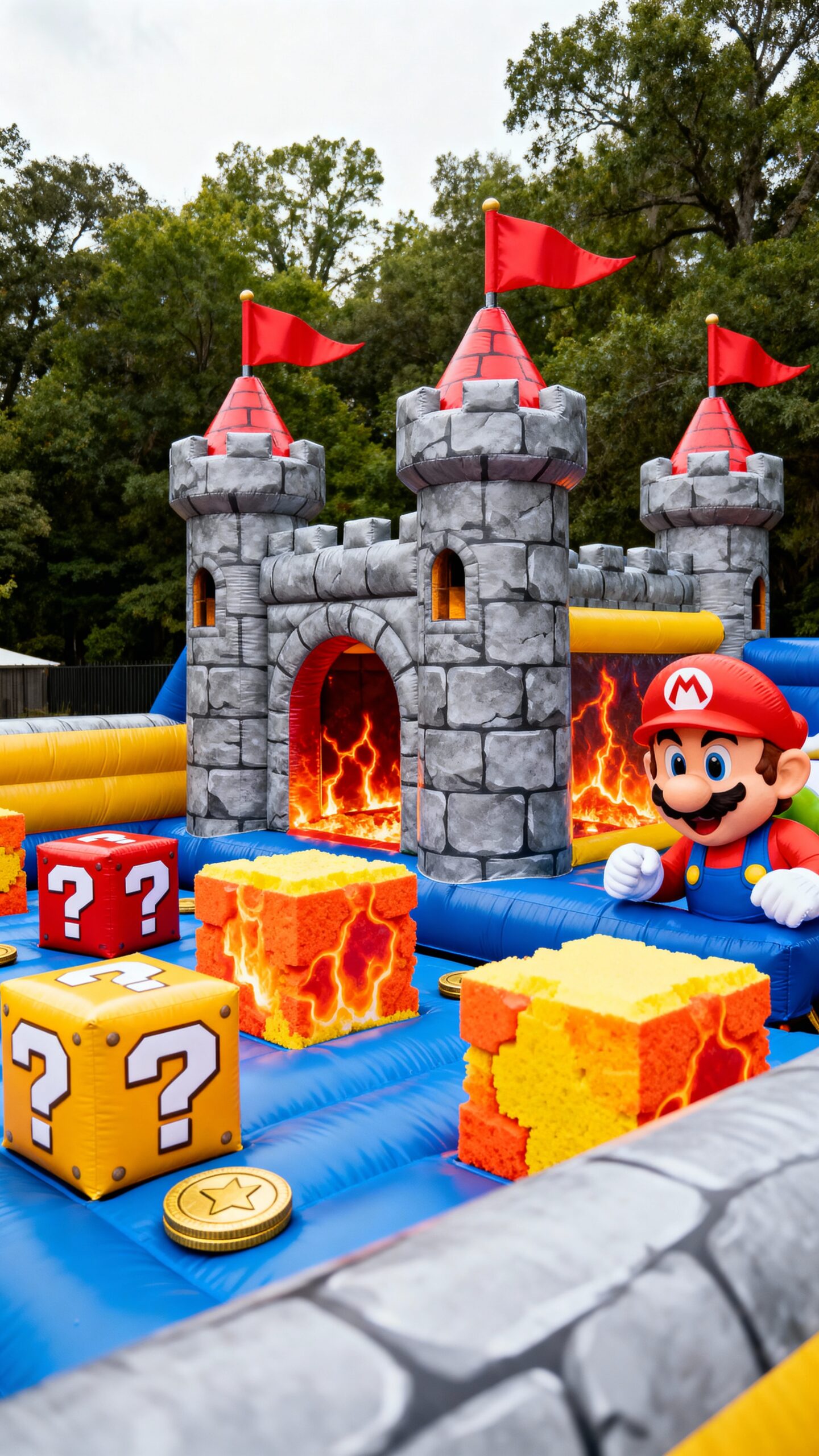 immersive mario themed obstacle course adventure