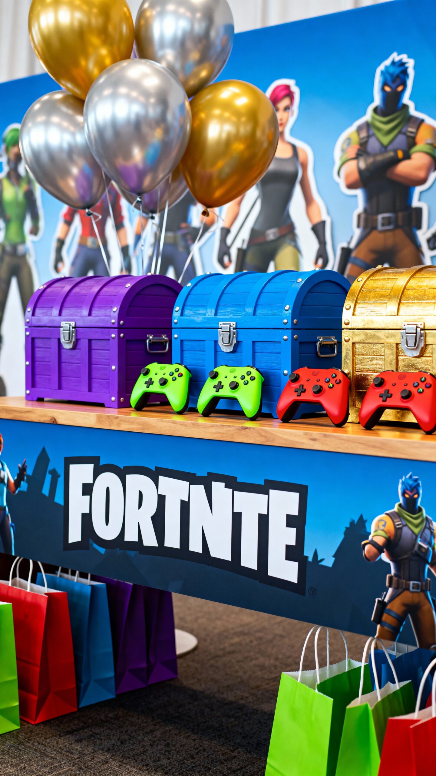 loot inspired fortnite party favor station