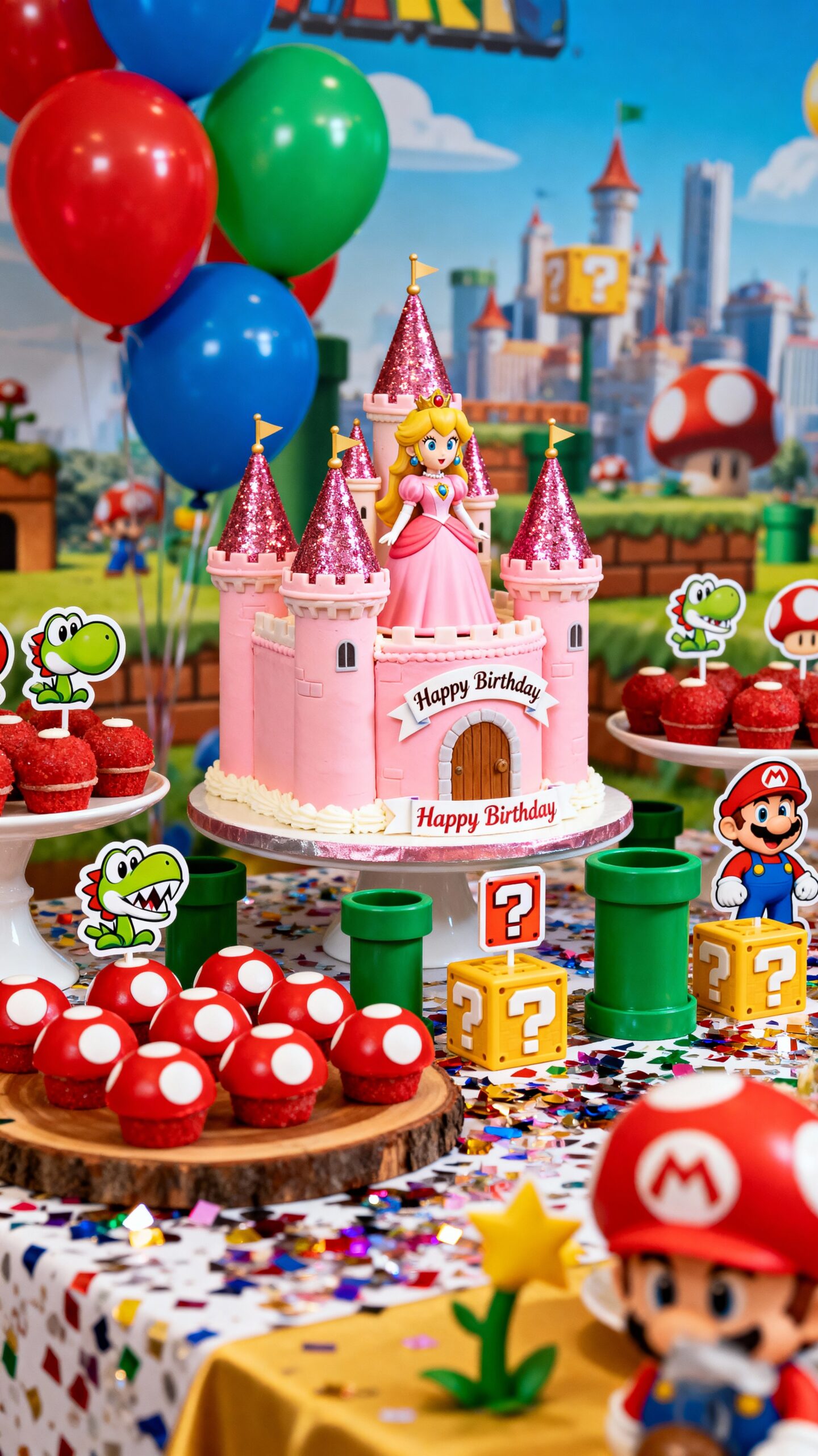 magical decadent celebratory mushroom kingdom desserts