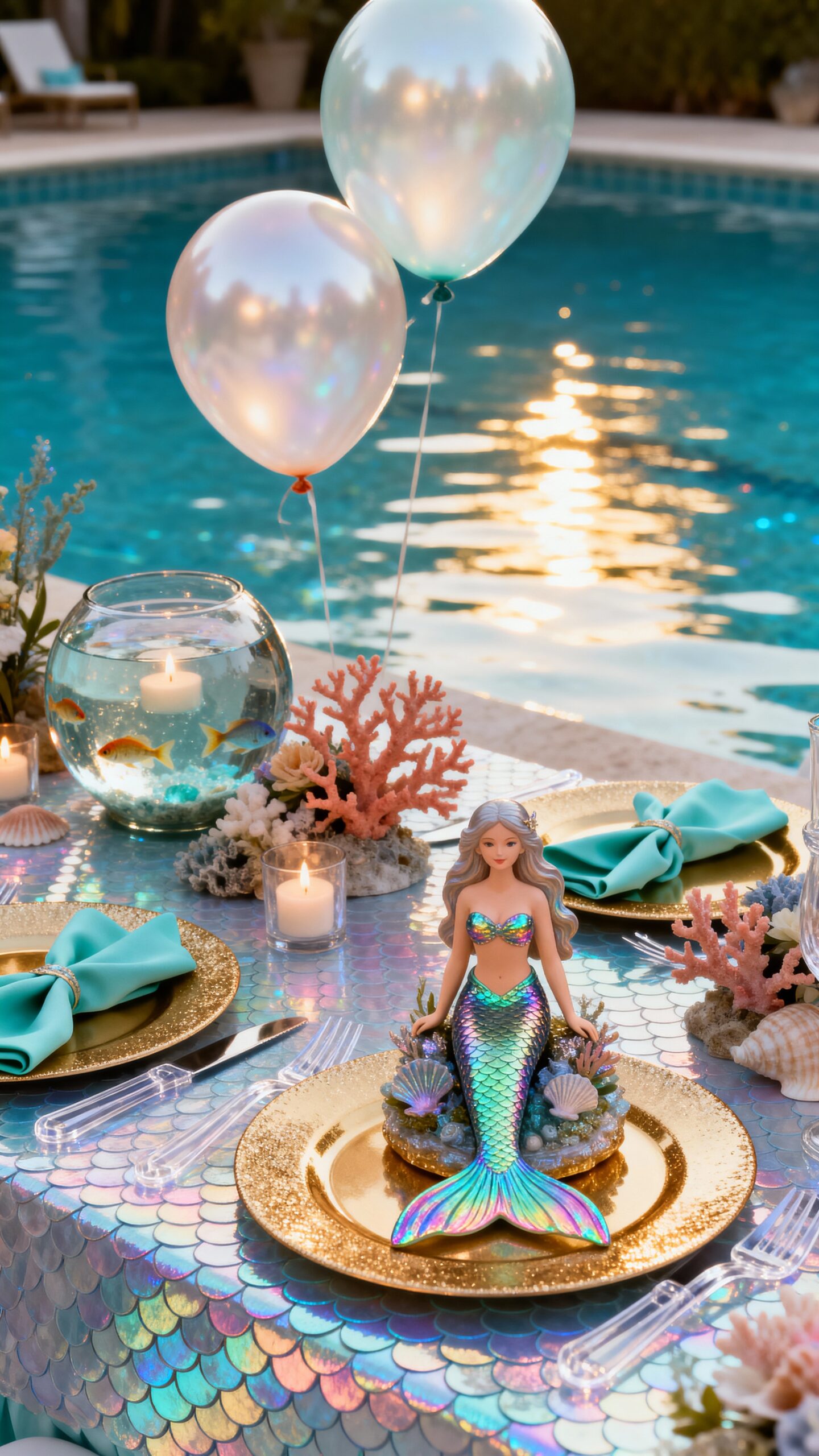 mermaid themed pool party activities