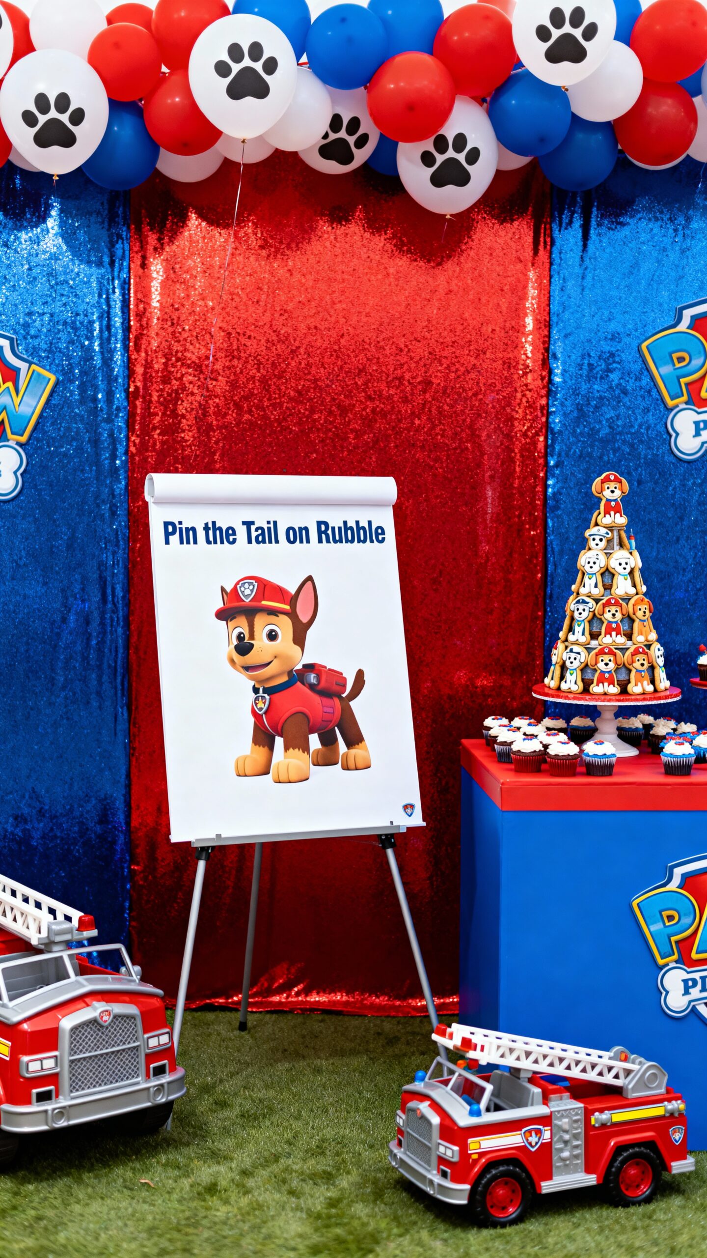 pin the tail on rubble