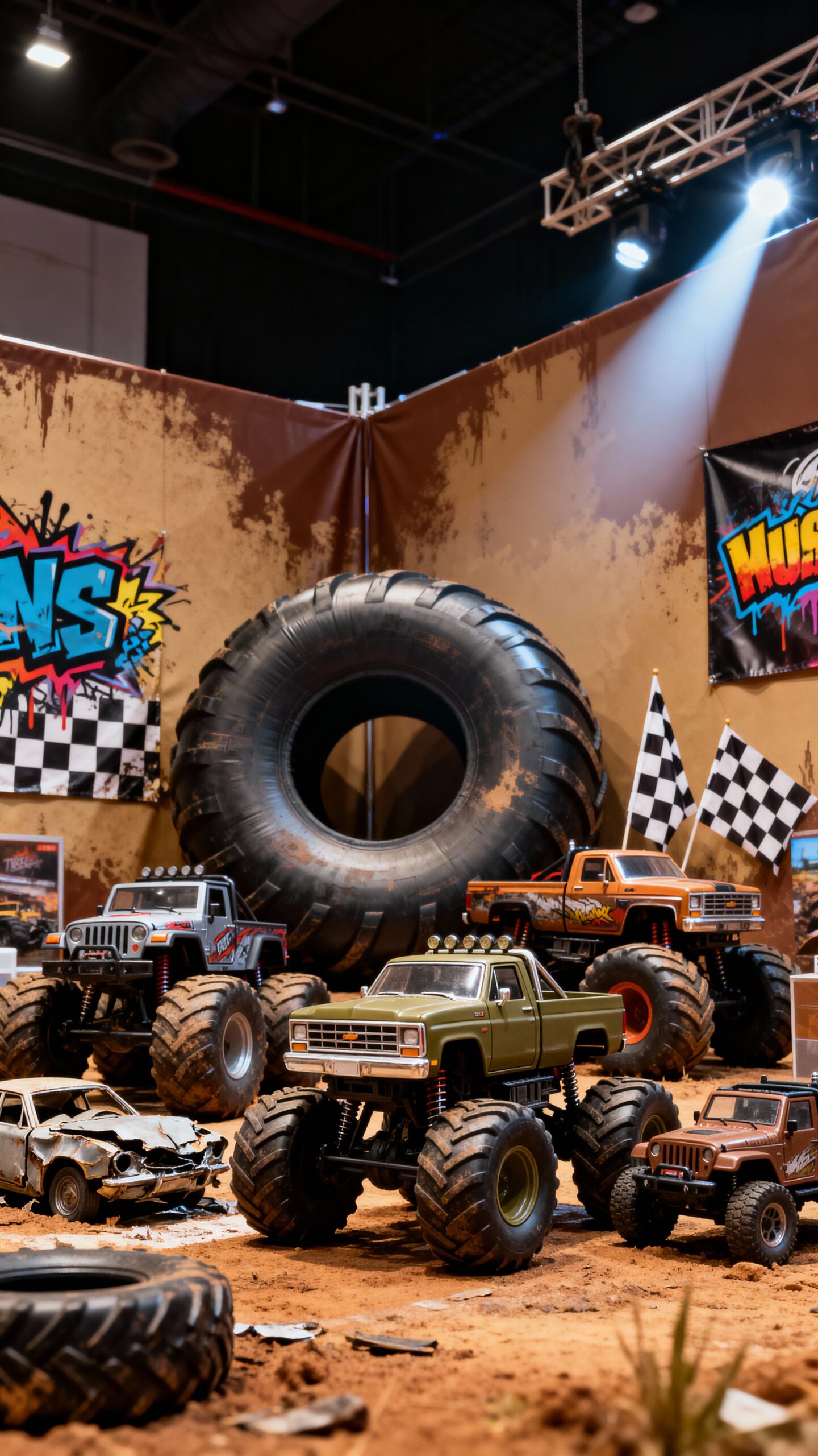 roaring monster truck invitations