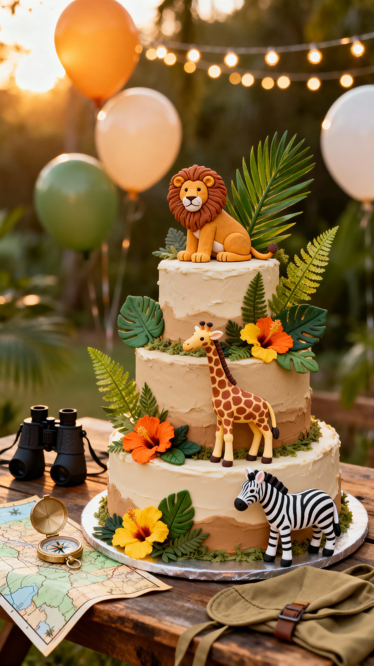 safari themed birthday cake extravaganza