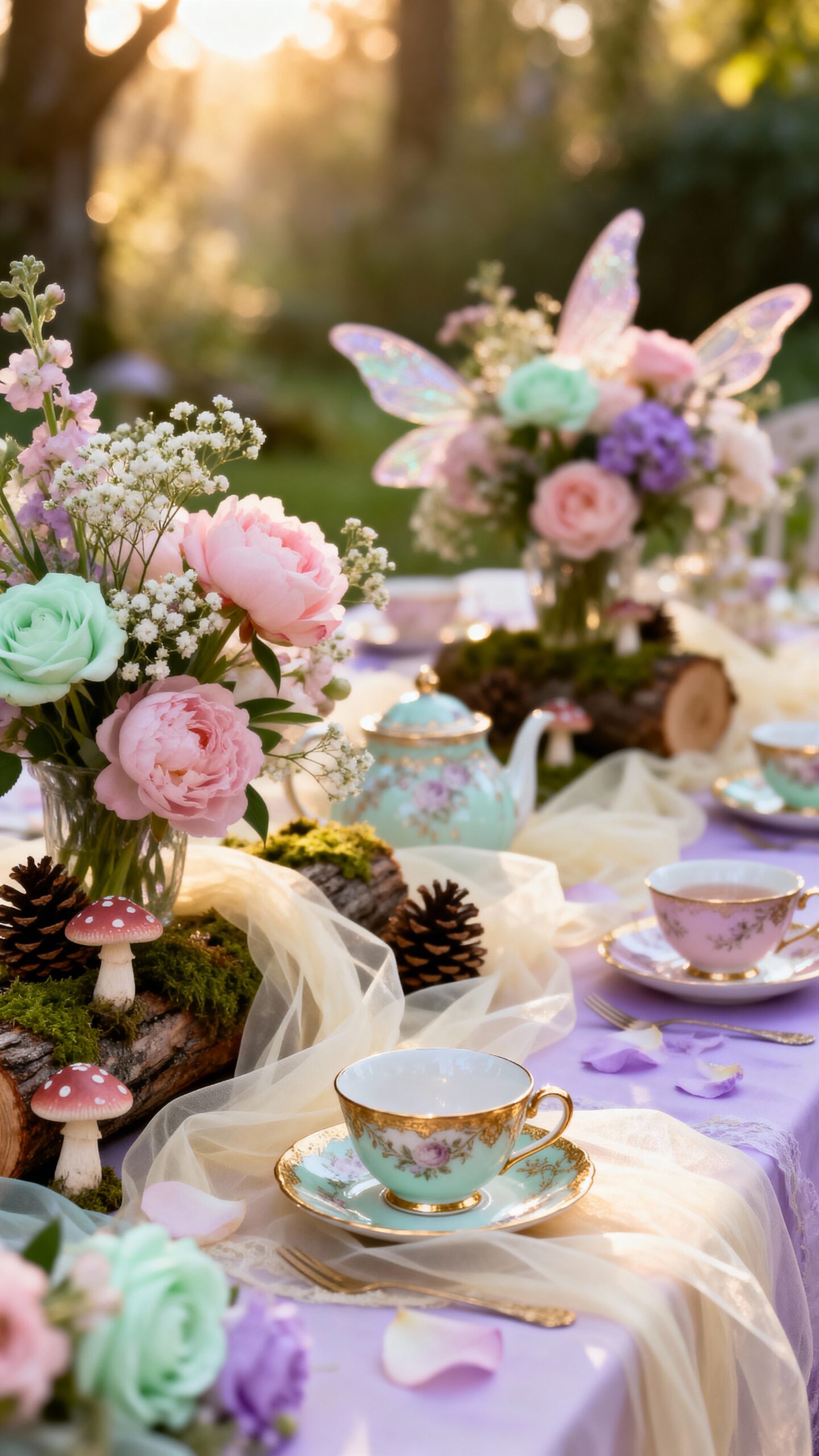 whimsical vintage enchanting fairy tea party