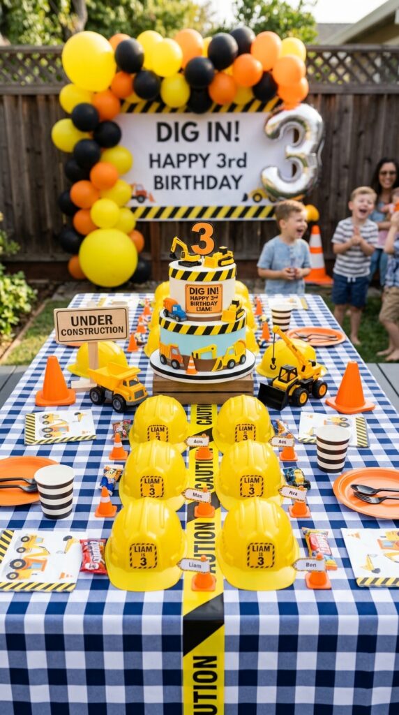 construction helmet treat box party favors