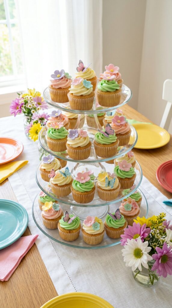 Demodog cupcake tower cake