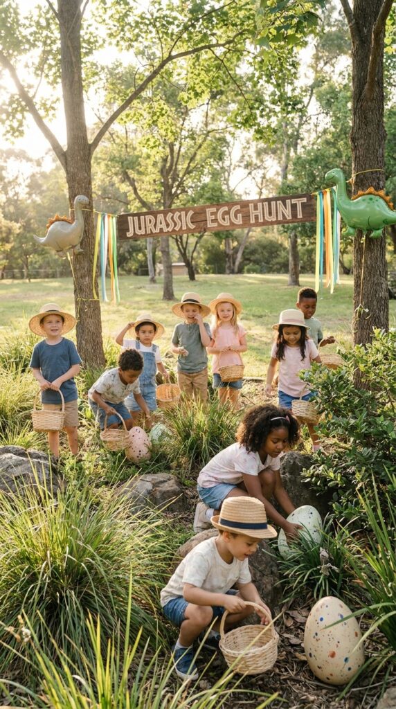 Dinosaur egg hunt activity