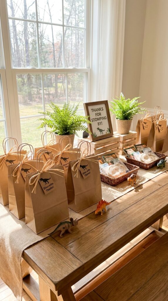 Dinosaur return gift table