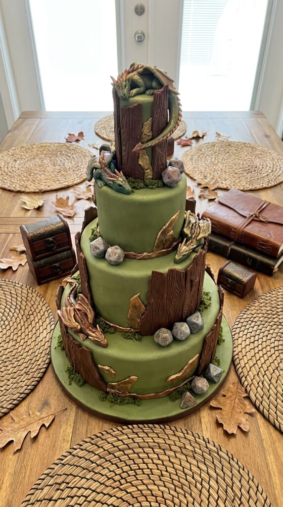 Dungeons and Dragons themed cake