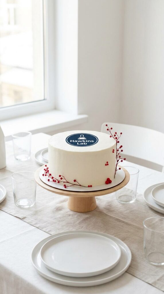 Hawkins Lab minimalist birthday cake