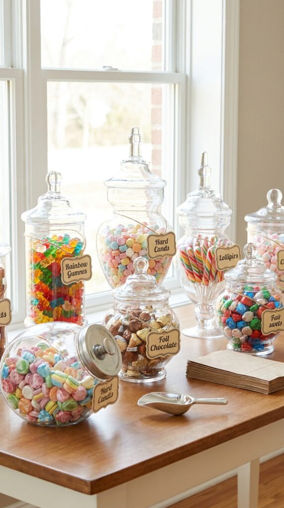 Retro candy bar setup