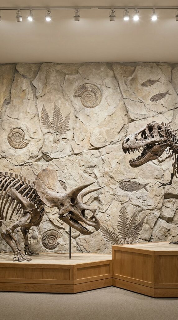 Fossil themed dinosaur backdrop