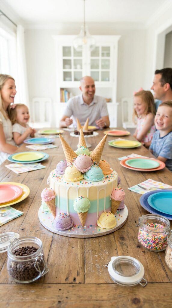 Scoops Ahoy themed birthday cake