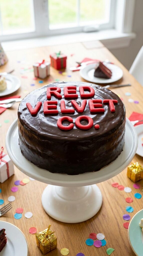 Stranger Things logo birthday cake