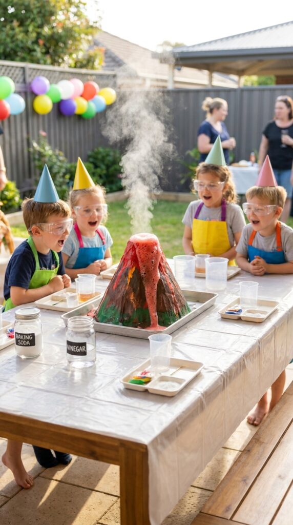 Dinosaur volcano experiment
