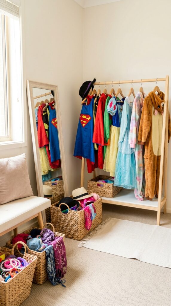 kids dress up corner Stranger Things themed party
