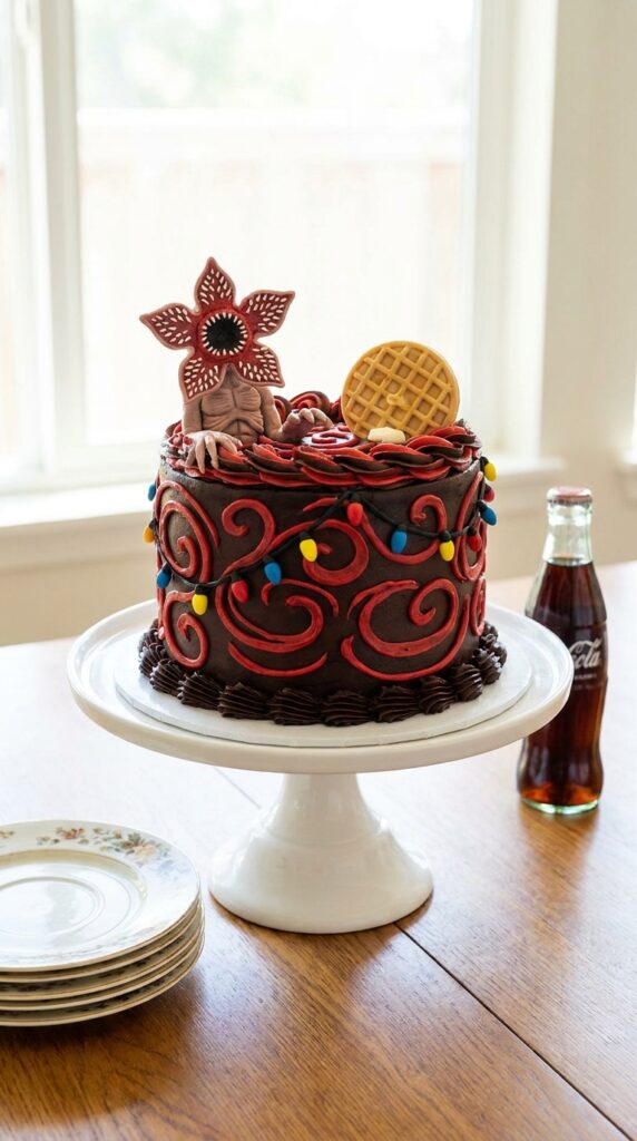 Stranger Things themed birthday cake