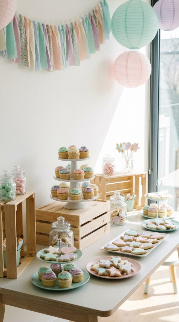 Toddler-friendly Stranger Things dessert table
