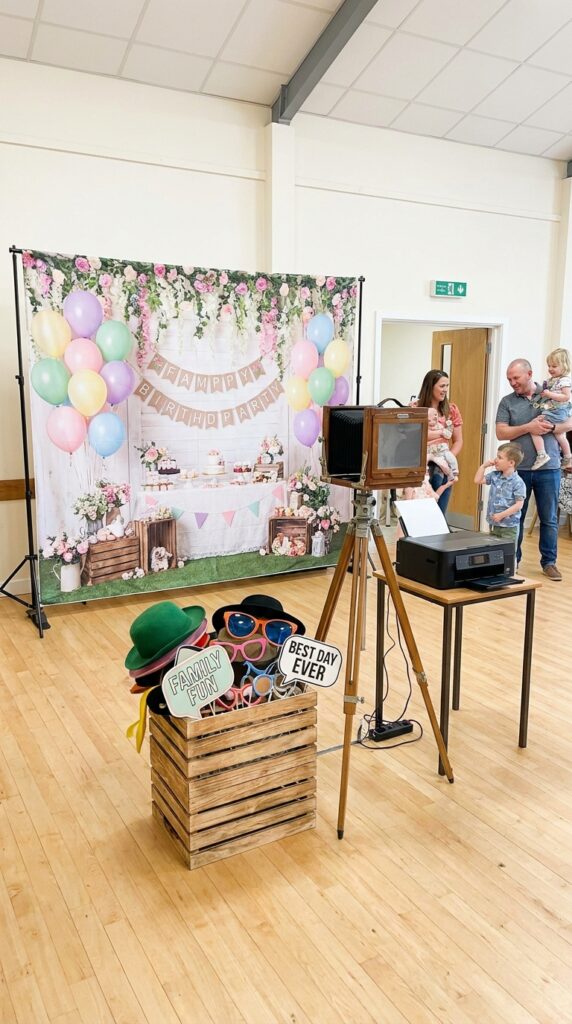 Stranger Things themed photo booth setup