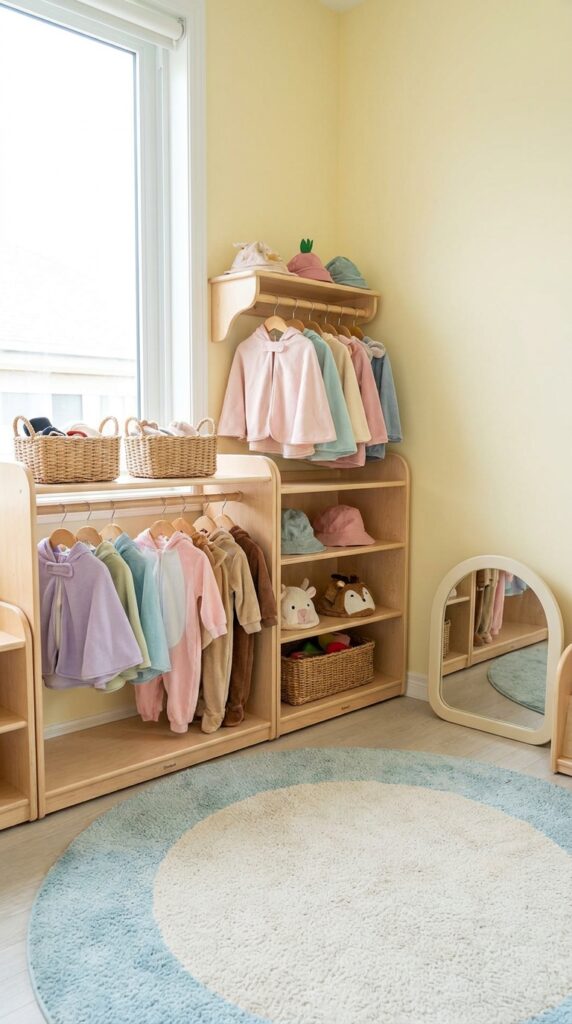 Costume corner for toddler birthday party
