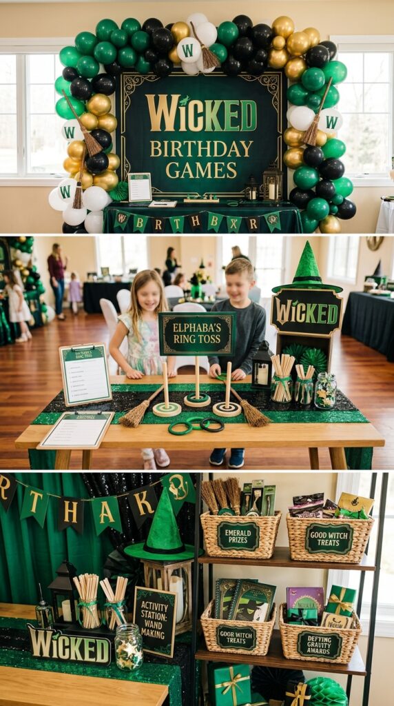 : Wizard-themed Wicked birthday game cornePotion Drink Bar for kids